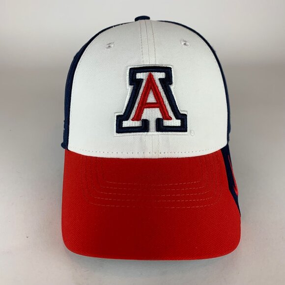 Arizona Wildcats Navy Blue Red White Nike Dri Fit Stretch Fitted Hat One Size - Picture 2 of 6